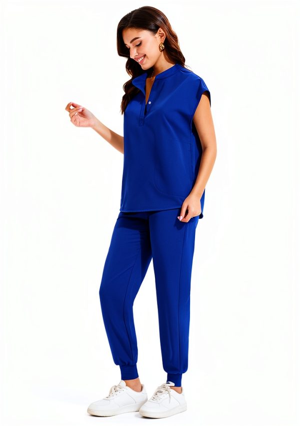 Women's Scrub Set GGEH Polyester Rayon Breathable-1