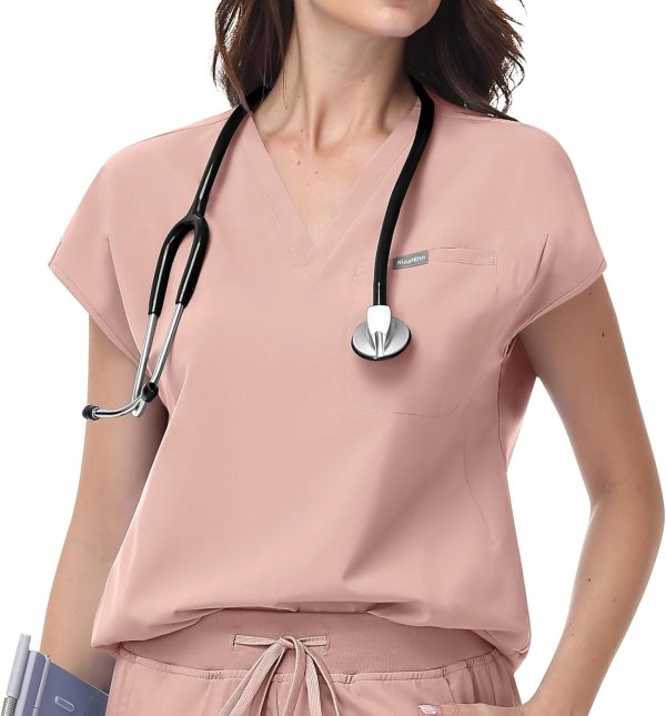 Pavo Womens Medical Scrub Set Comfort Stretch Fit-2