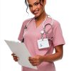 Women's Medical Scrub Set MediWear V Neck Stretch-5