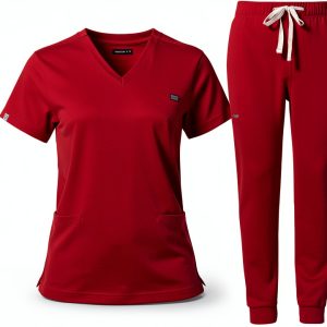 Medical Scrub Set CareWear V Neck Polyester-0
