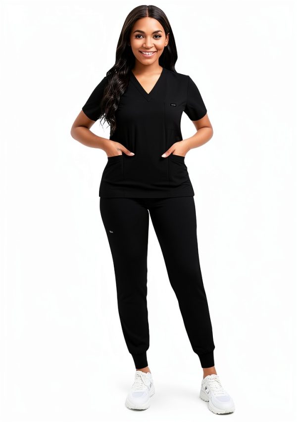 Gray Women's Medical Scrub Set by Brand Name-2