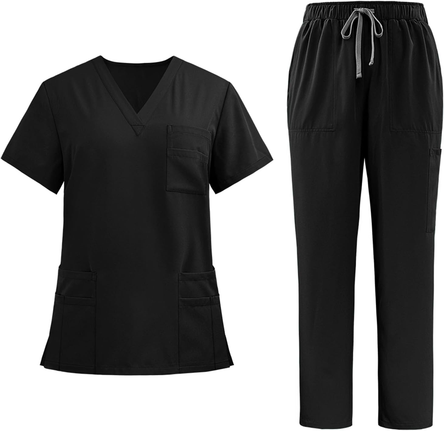 Nurse wearing VICOGARD Unisex Medical Scrub Suit in a bustling hospital corridor