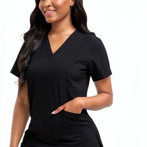 Gray Women's Medical Scrub Set by Brand Name-0