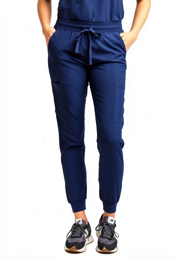 Green Town Womens Medical Scrub Set V-Neck Slim Fit-3