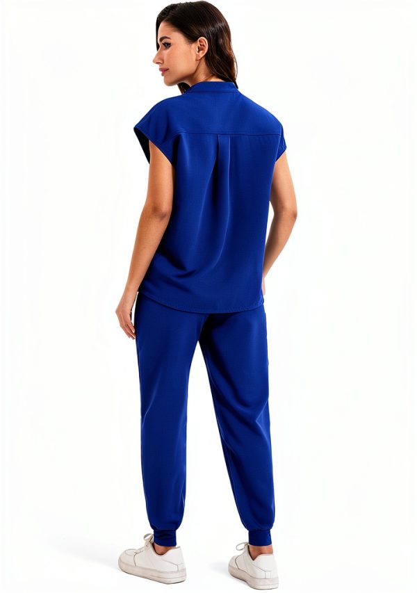Women's Scrub Set GGEH Polyester Rayon Breathable-2