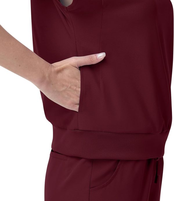 Women Scrub Set Polyester Spandex Medical Uniform Comfort-4