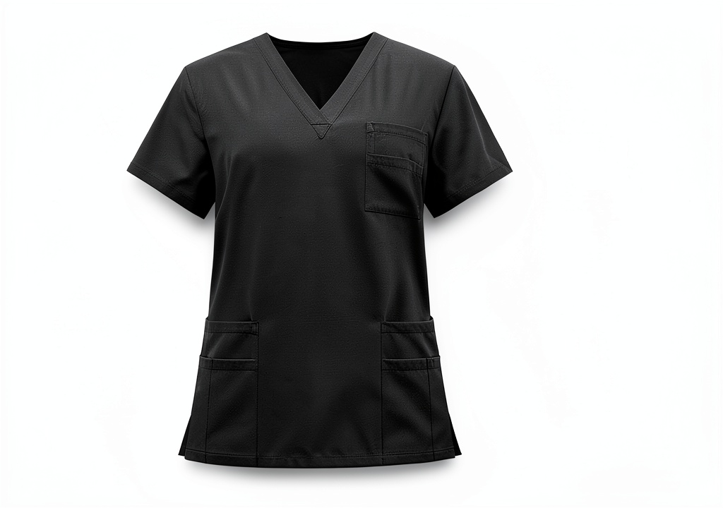 Unpacking VICOGARD unisex medical scrub suit on a hospital locker room table
