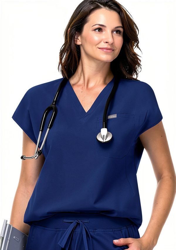 Women Medical Scrub Set Polyester Spandex Comfort Fit-2