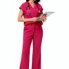 Women Medical Scrub Set Polyester Spandex Comfort Fit-1