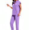 GGEH Women's Scrub Set Polyester Rayon Breathable-1