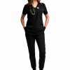 Green Town Womens Medical Scrub Set V-Neck Slim Fit-5