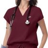 Women Scrub Set Polyester Spandex Medical Uniform Comfort-2