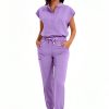 GGEH Women's Scrub Set Polyester Rayon Breathable-0