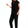 GGEH Women's Scrub Set Polyester Rayon Breathable-1
