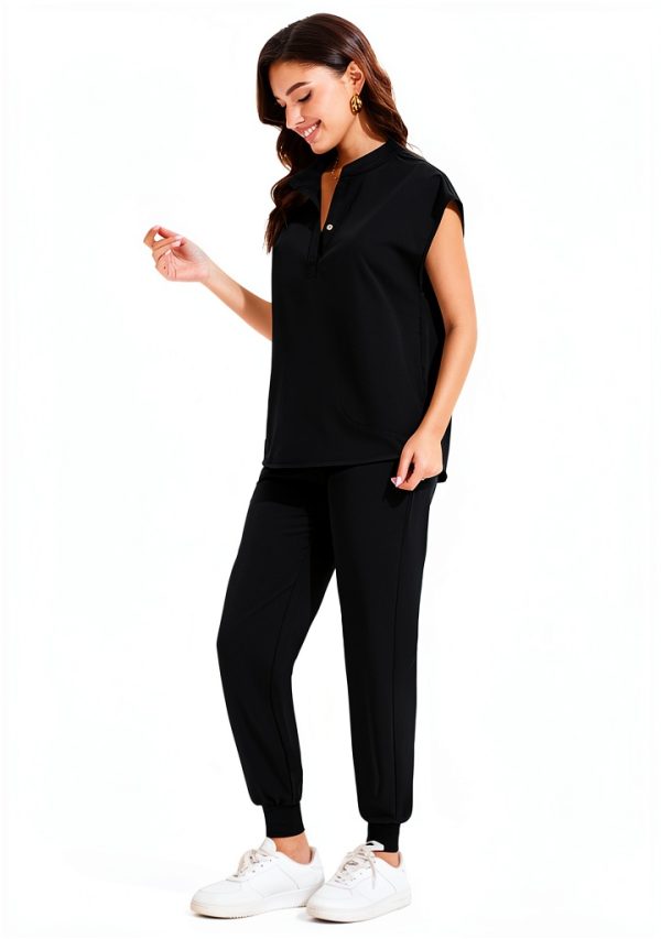 GGEH Women's Scrub Set Polyester Rayon Breathable-1