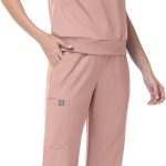Pavo Womens Medical Scrub Set Comfort Stretch Fit-0