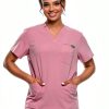 Women's Medical Scrub Set MediWear V Neck Stretch-6