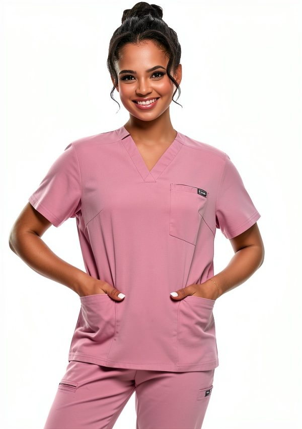 Women's Medical Scrub Set MediWear V Neck Stretch-6