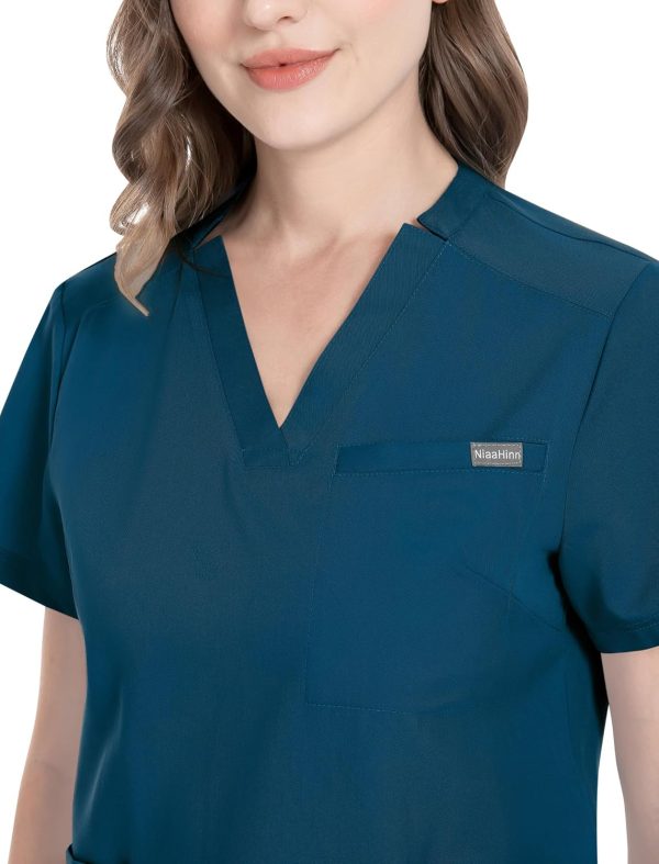 Women's Medical Scrub Sets by [Brand Name] - Classic V-Neck-3