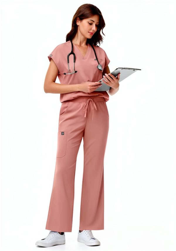 MediWear Womens Scrub Set Polyester Spandex Comfort Fit-1