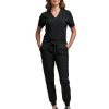 Green Town Womens Medical Scrub Set Slim Fit V-Neck-0