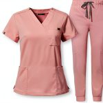 Women's Medical Scrub Set MediWear V Neck Stretch-0
