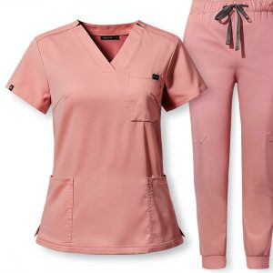 Women's Medical Scrub Set MediWear V Neck Stretch-0