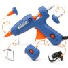 Mini Hot Glue Gun with 30 Glue Sticks for Crafts School DIY Arts Home Quick Repairs, 20W, Blue-1