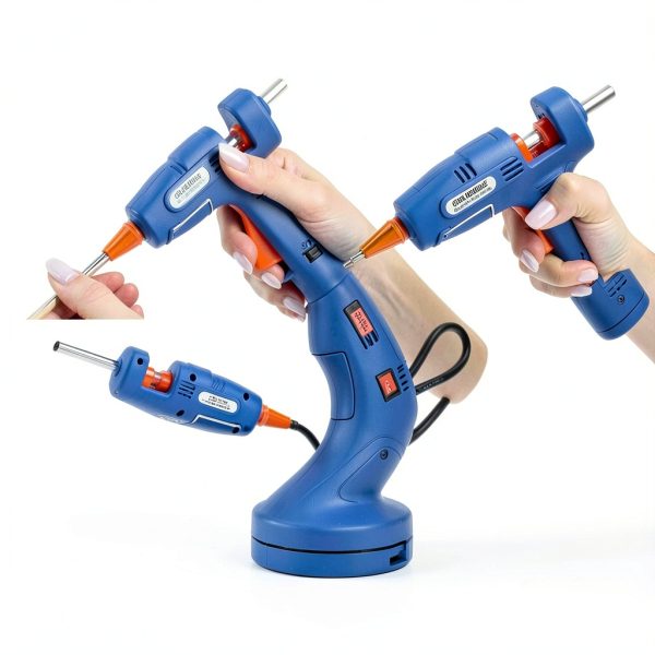 Mini Hot Glue Gun with 30 Glue Sticks for Crafts School DIY Arts Home Quick Repairs, 20W, Blue-2
