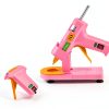MONVICT Pink Hot Glue Gun Kit, Mini Glue Gun with Suction Cups Stand Anti Stick Silicone Mat, Hot Melt Glue Gun with Fine Tip & 30 Glue Sticks, On/Off Switch Design for DIY, Craft, Home School Project-6