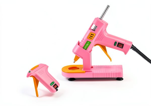 MONVICT Pink Hot Glue Gun Kit, Mini Glue Gun with Suction Cups Stand Anti Stick Silicone Mat, Hot Melt Glue Gun with Fine Tip & 30 Glue Sticks, On/Off Switch Design for DIY, Craft, Home School Project-6
