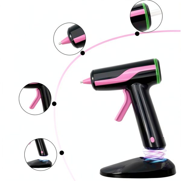 Cordless Hot Glue Gun Fifchall 2Ah Rechargeable with 30 Sticks & Case-2