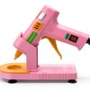 MONVICT Pink Hot Glue Gun Kit, Mini Glue Gun with Suction Cups Stand Anti Stick Silicone Mat, Hot Melt Glue Gun with Fine Tip & 30 Glue Sticks, On/Off Switch Design for DIY, Craft, Home School Project-4