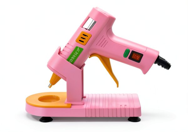 MONVICT Pink Hot Glue Gun Kit, Mini Glue Gun with Suction Cups Stand Anti Stick Silicone Mat, Hot Melt Glue Gun with Fine Tip & 30 Glue Sticks, On/Off Switch Design for DIY, Craft, Home School Project-4