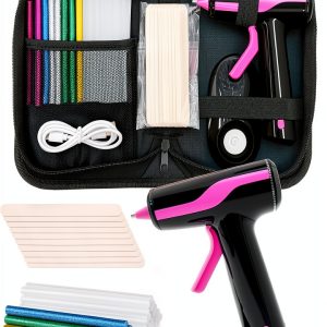 Cordless Hot Glue Gun Fifchall 2Ah Rechargeable with 30 Sticks & Case-0