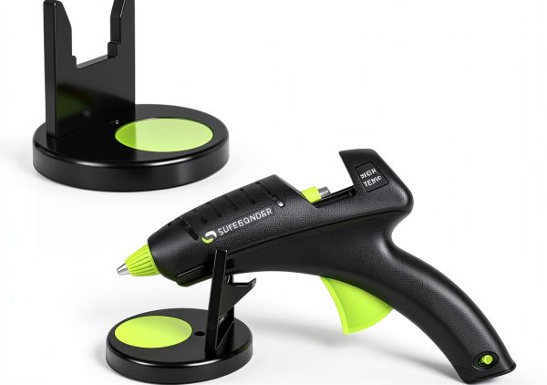 Surebonder Universal Glue Gun Stand with Silicone Anti-Drip Pad Black-2