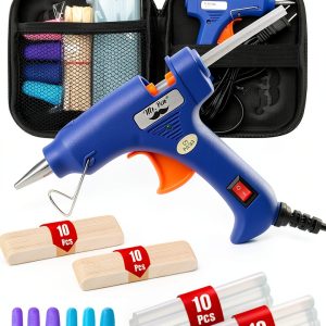 Mr. Pen- Mini Hot Glue Gun Kit with 20 Glue Sticks and 20 Popsicle Sticks & 8 Finger Protector - Fast Preheating Hot Melt Gun, High Temp for School Crafts DIY Arts and Quick Home Repairs-0