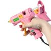 MONVICT Pink Hot Glue Gun Kit, Mini Glue Gun with Suction Cups Stand Anti Stick Silicone Mat, Hot Melt Glue Gun with Fine Tip & 30 Glue Sticks, On/Off Switch Design for DIY, Craft, Home School Project-5