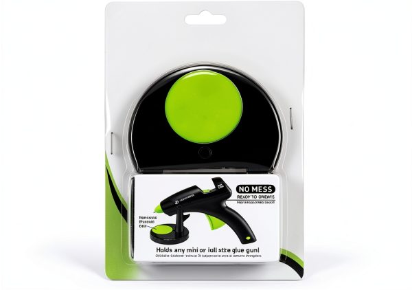 Surebonder Universal Glue Gun Stand with Silicone Anti-Drip Pad Black-3
