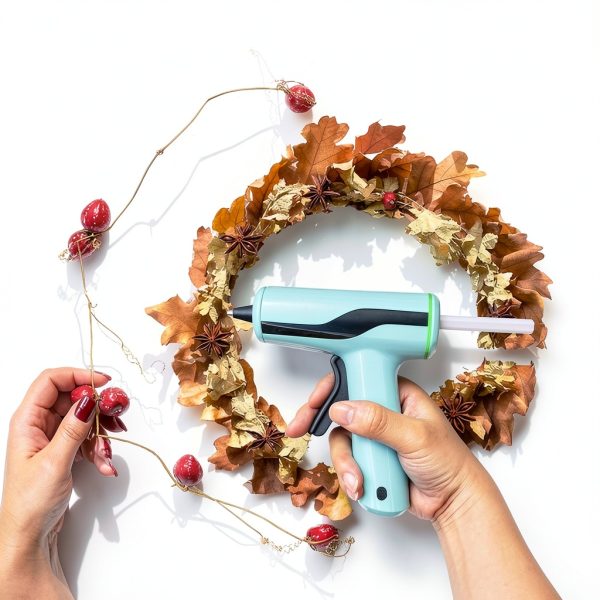 Cordless Hot Glue Gun Fifchall Mini Rechargeable with 30 Sticks Cyan-5