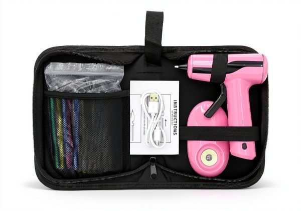 Cordless Hot Glue Gun Kit Liumai USB Rechargeable with 30 Sticks Pink-5