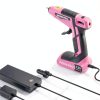 Cordless Hot Glue Gun WORKPRO 7.2V with 50 Mini Glue Sticks Pink-5