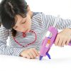 Glue Gun Liumai Mini Hot Melt Glue Kit with 30 Sticks Pink Blue-4