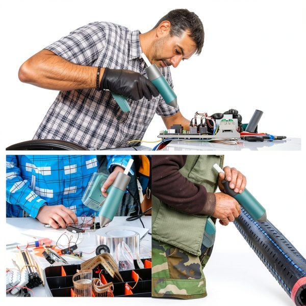 Cordless Hot Glue Gun Tilswall DeWalt Compatible Blue-1