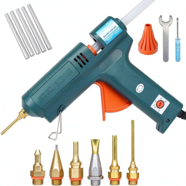 Full Size Hot Glue Gun BOSWELL 150W with 6 Adjustable Copper Nozzles-0