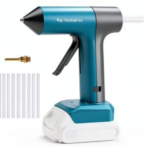 Cordless Hot Glue Gun Tilswall DeWalt Compatible Blue-0