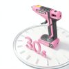 Cordless Hot Glue Gun WORKPRO 7.2V with 50 Mini Glue Sticks Pink-3