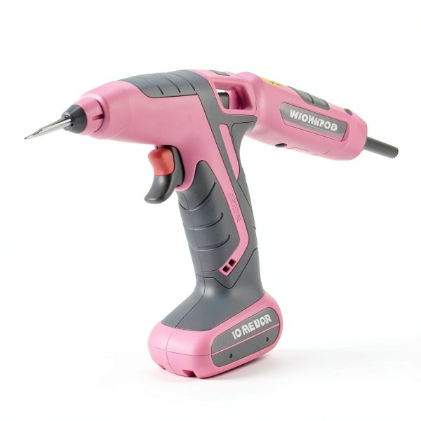 Cordless Hot Glue Gun WORKPRO 7.2V with 50 Mini Glue Sticks Pink-7