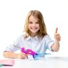 Glue Gun Liumai Mini Hot Melt Glue Kit with 30 Sticks Pink Blue-6
