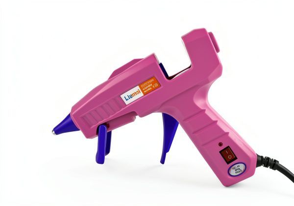Glue Gun Liumai Mini Hot Melt Glue Kit with 30 Sticks Pink Blue-1